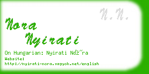 nora nyirati business card